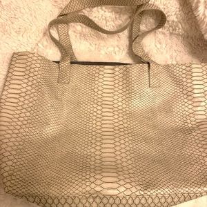 Faux Crocodile Skin Shoulder Bag